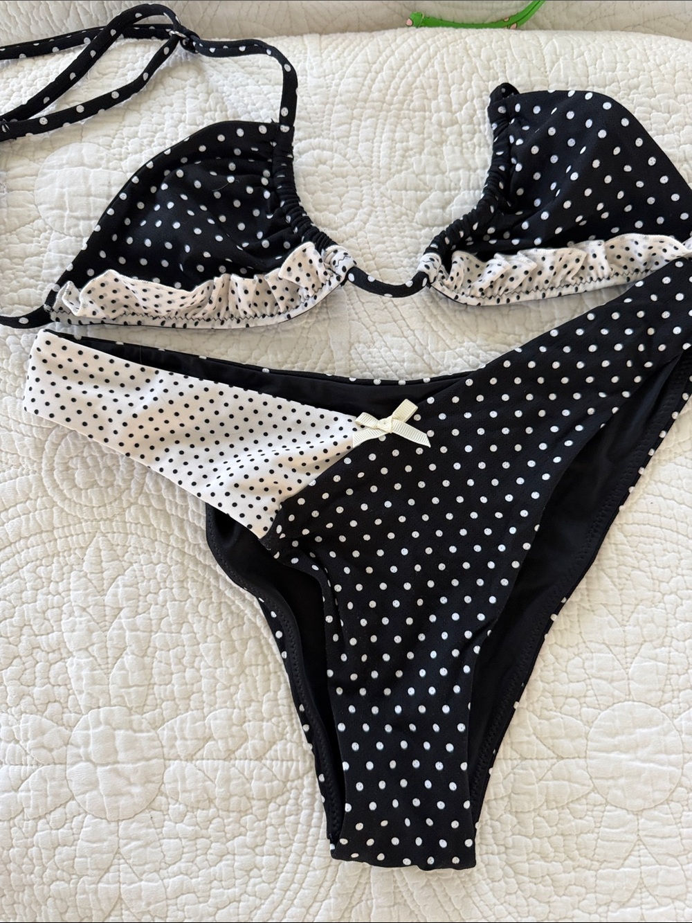 Marla Ruffled String Cheeky Bottoms string top - Picture 2 of 4